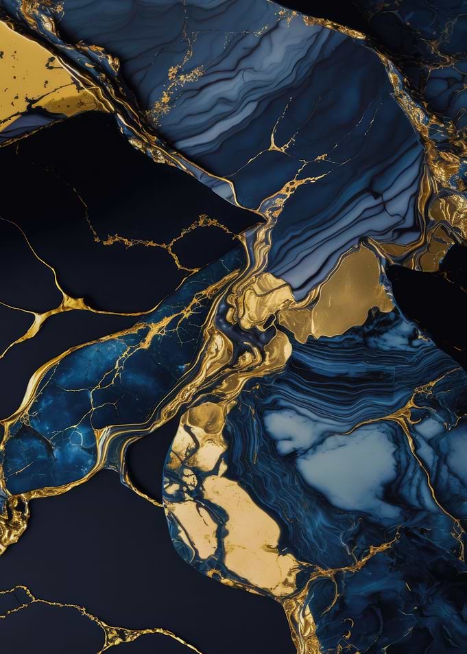 Marble texture blue gold 1