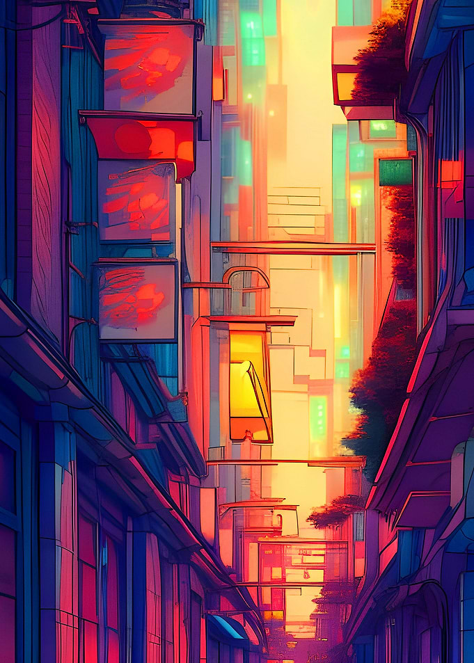 Japanese Street of colors