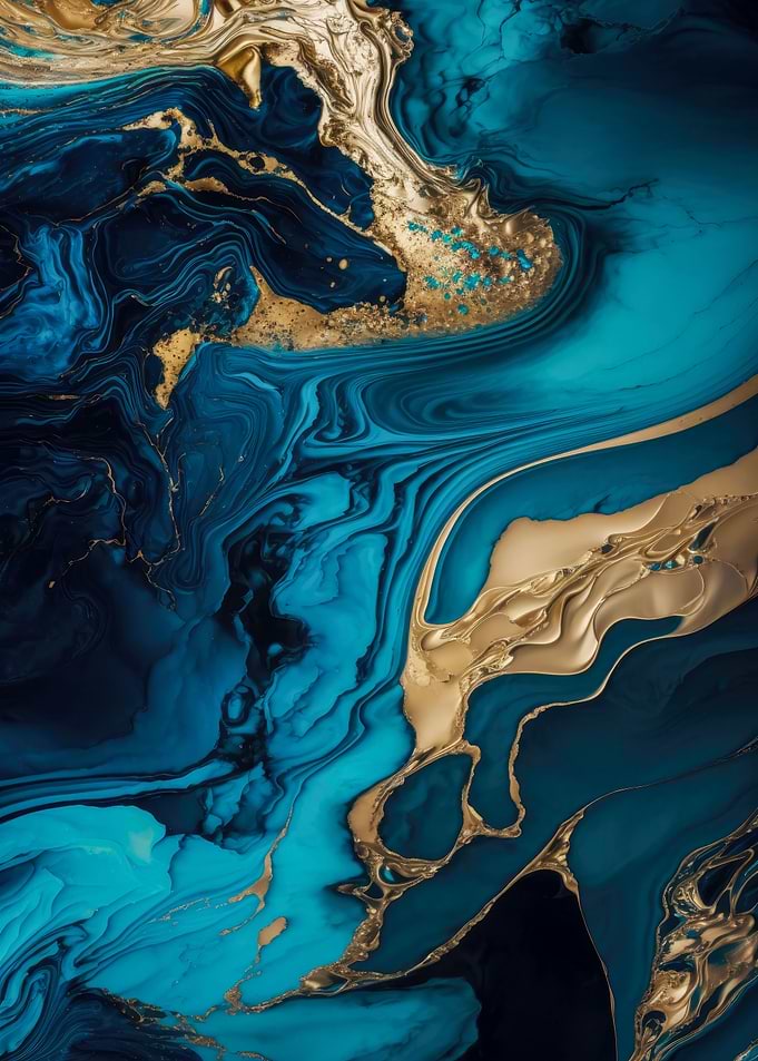 Marble texture blue gold 2