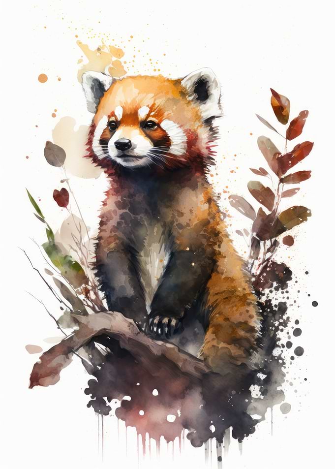 Red Panda Watercolor