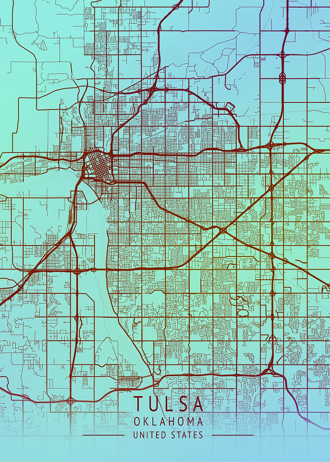 Tulsa USA City Map