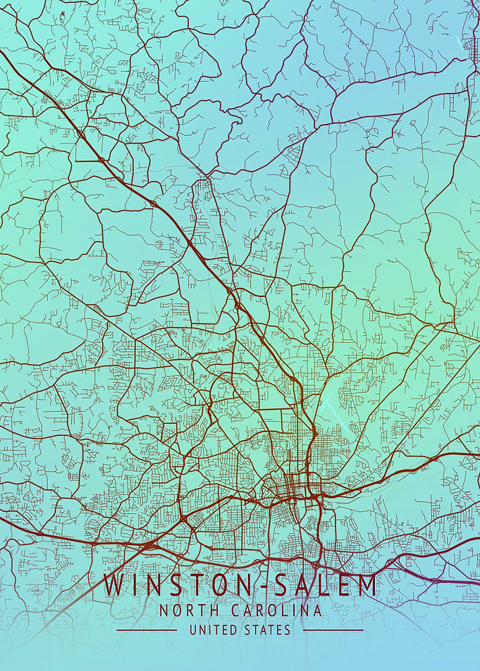 Winston Salem City Map