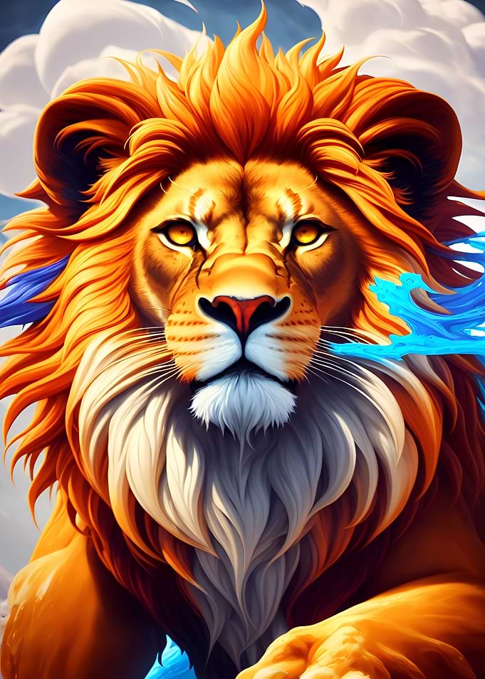 a lion head