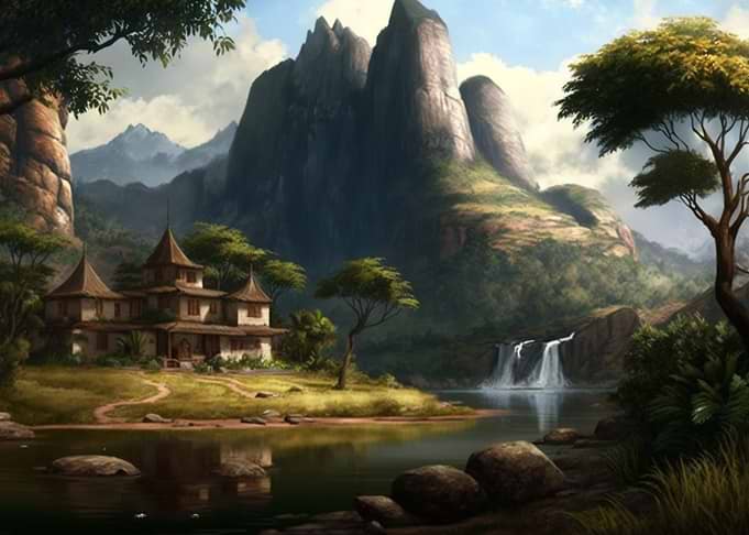 Lake with Mountains