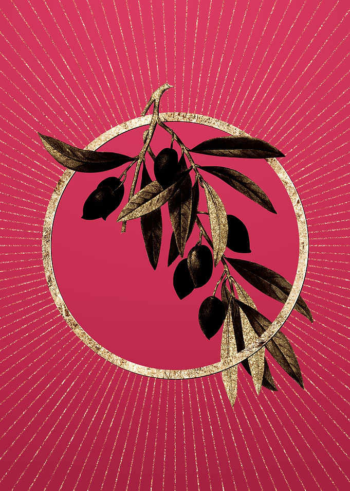 Gold Olive Tree Branch