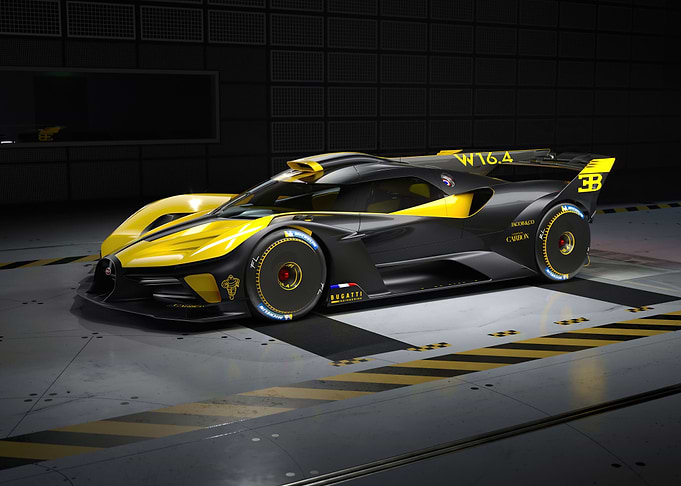 bugatti bolide yellow