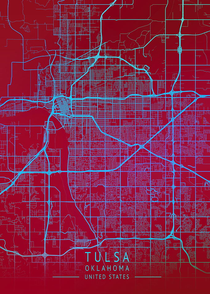 Tulsa USA City Map