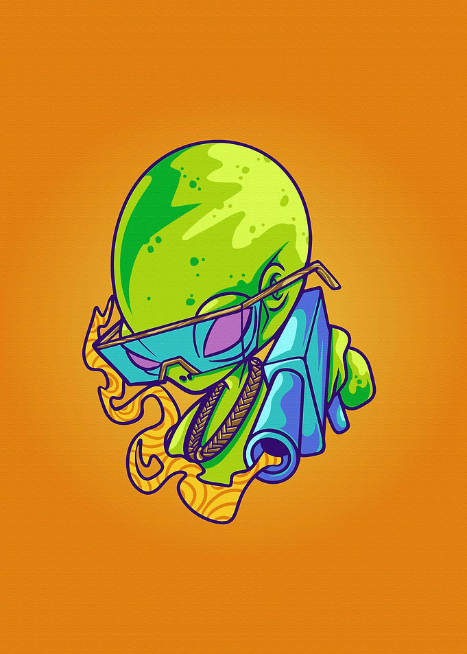 Alien with gun