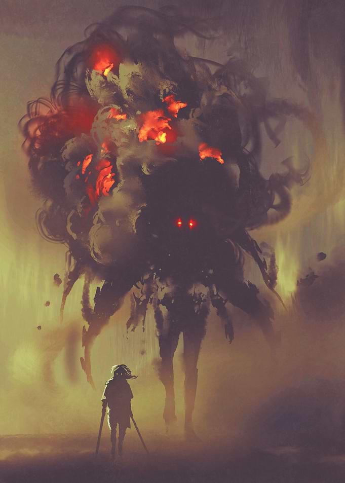 Giant smoke monster
