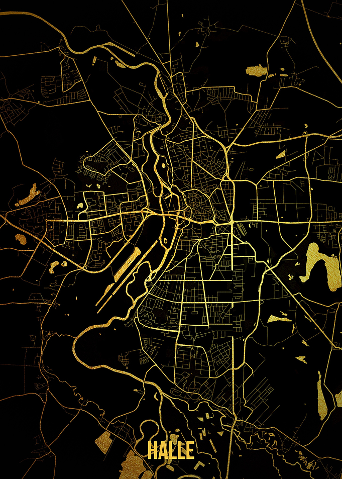 Halle gold map