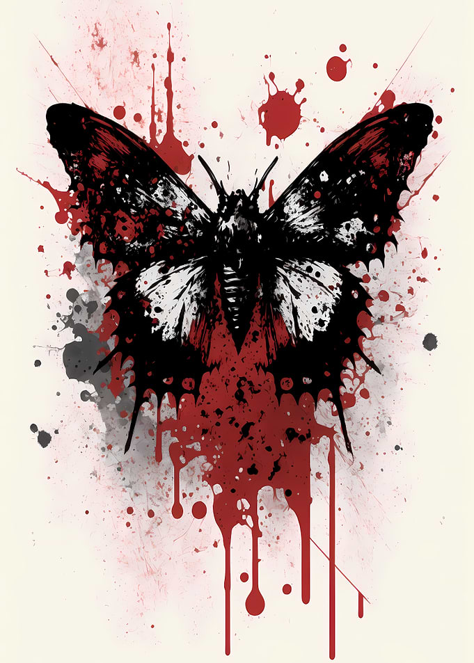 Moth Ink Painting