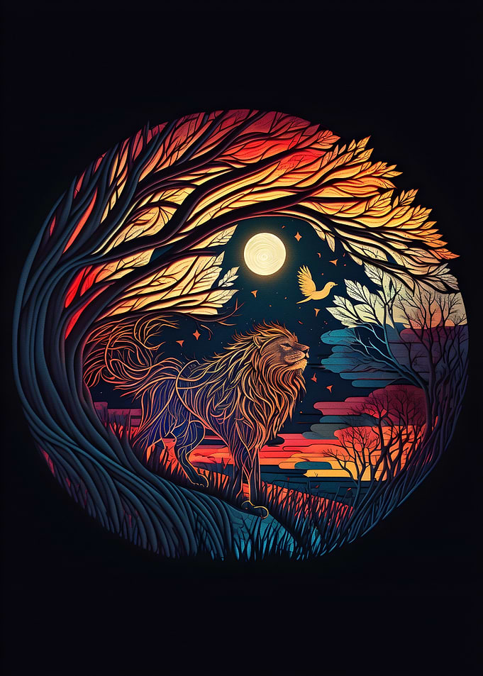 lion light colors