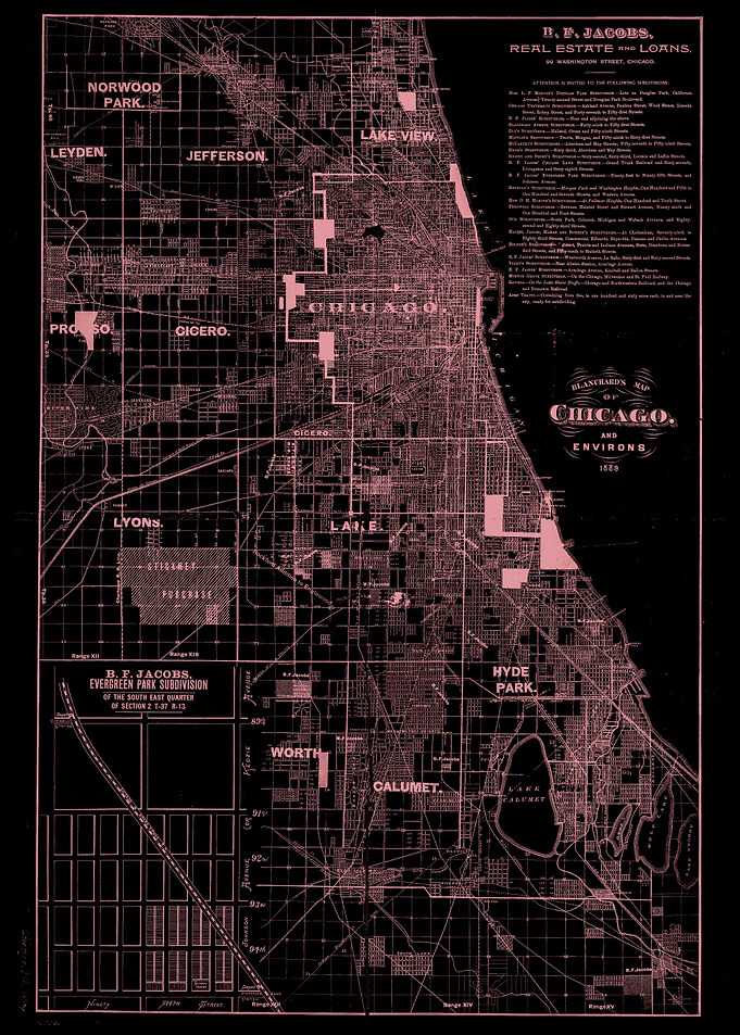 Chicago city streets map