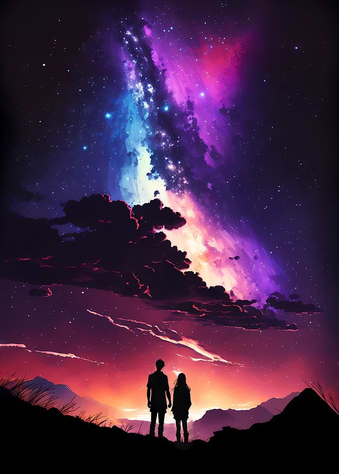 Galaxy Couple Landscape