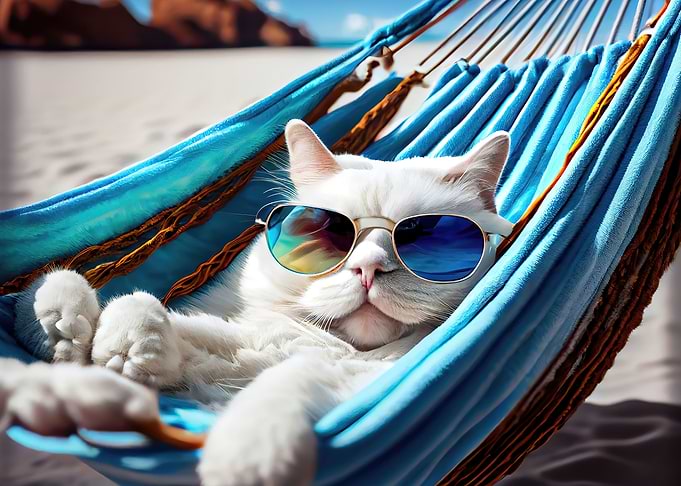Adorable lazy cat