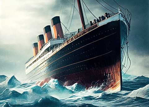 The Titanic Disaster — living room metal wall art