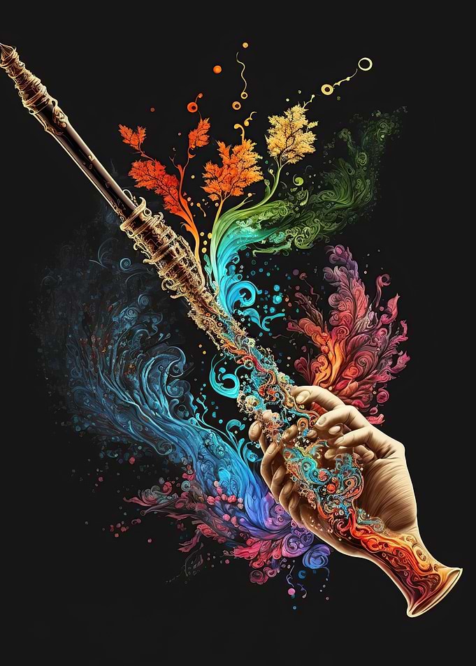 Colorful flute