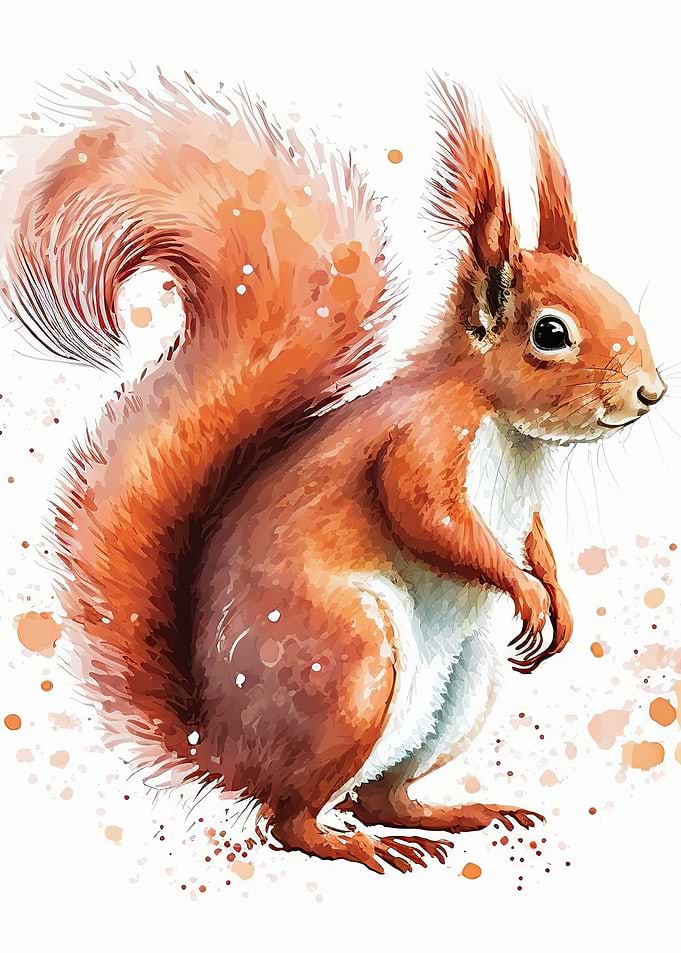 Squirrel Watercolor