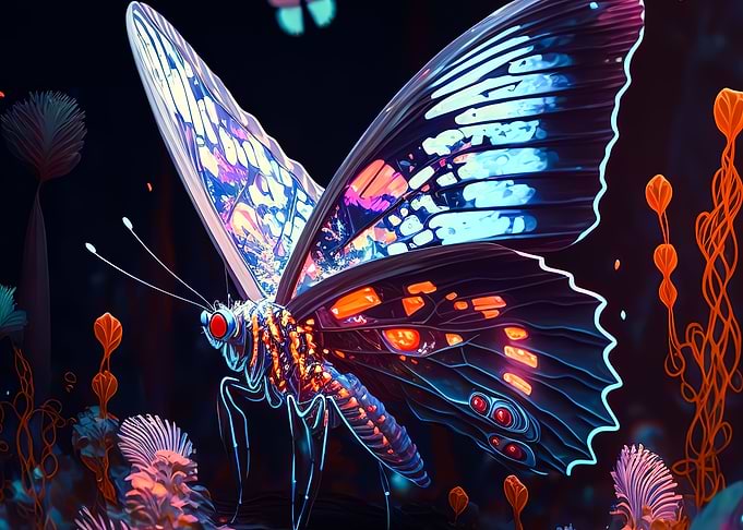 Tropics Of Blue Butterfly