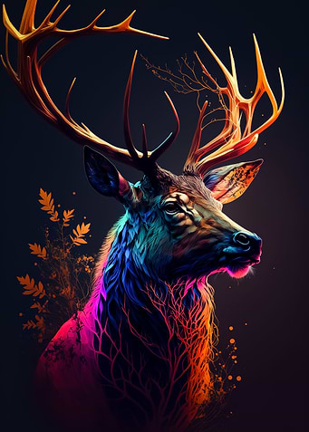 Deer in the afternoons