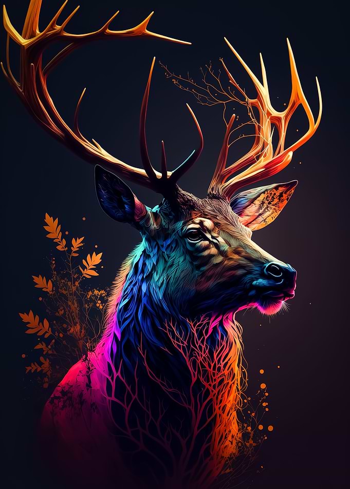 Deer in the afternoons