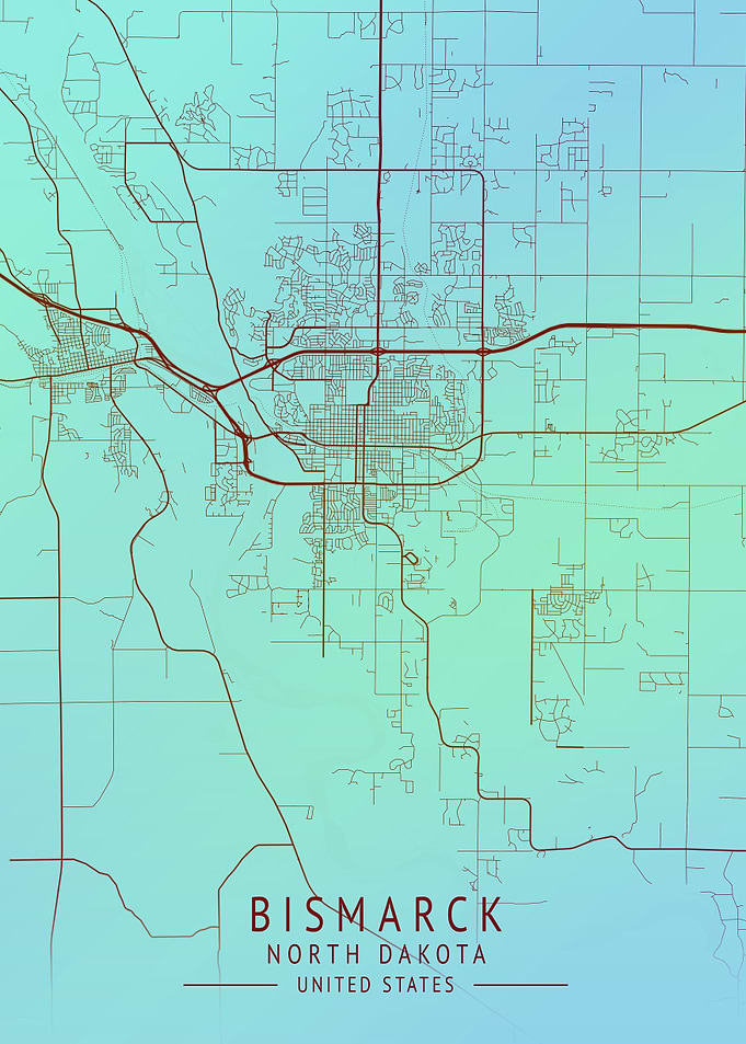 Bismarck USA City Map