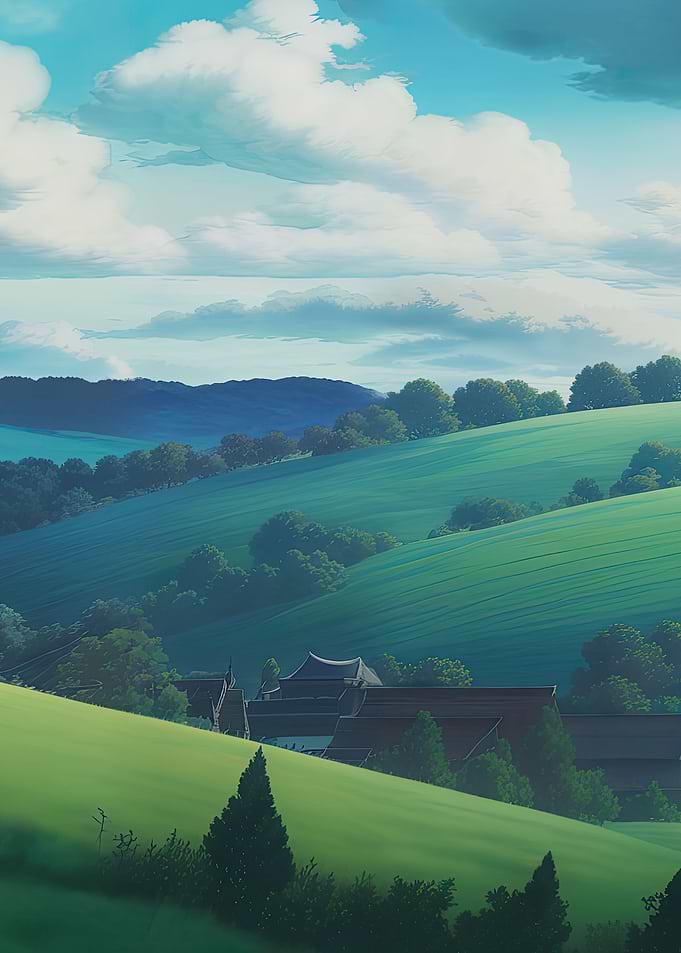 Anime Landscape of Hills