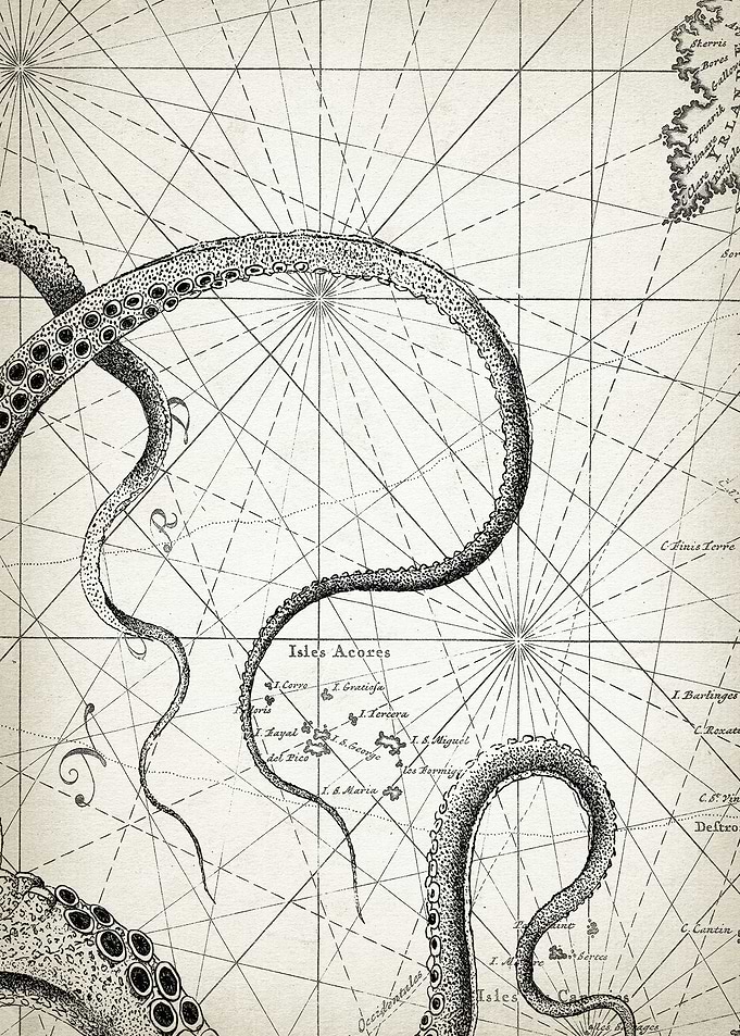 Octopus Map Art Part 3