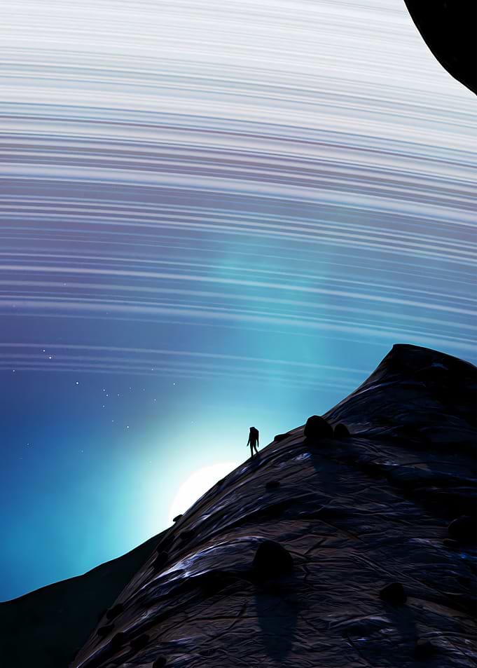 Astronaut Walk Hill Planet