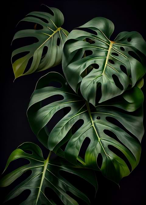 Botanical Bliss — monstera botanical metal print