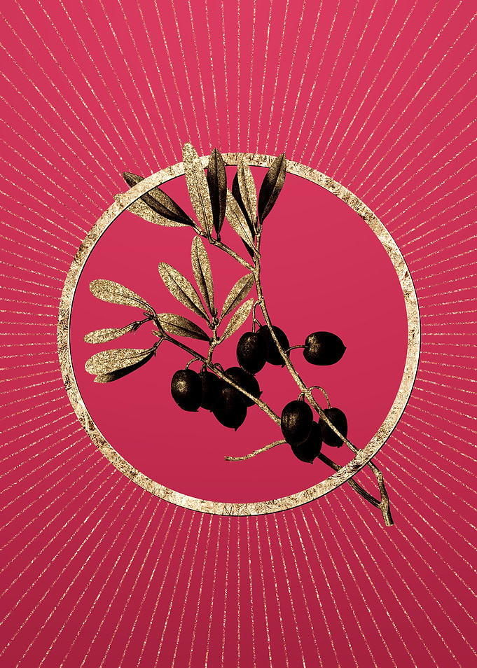Gold Olive Tree Branch