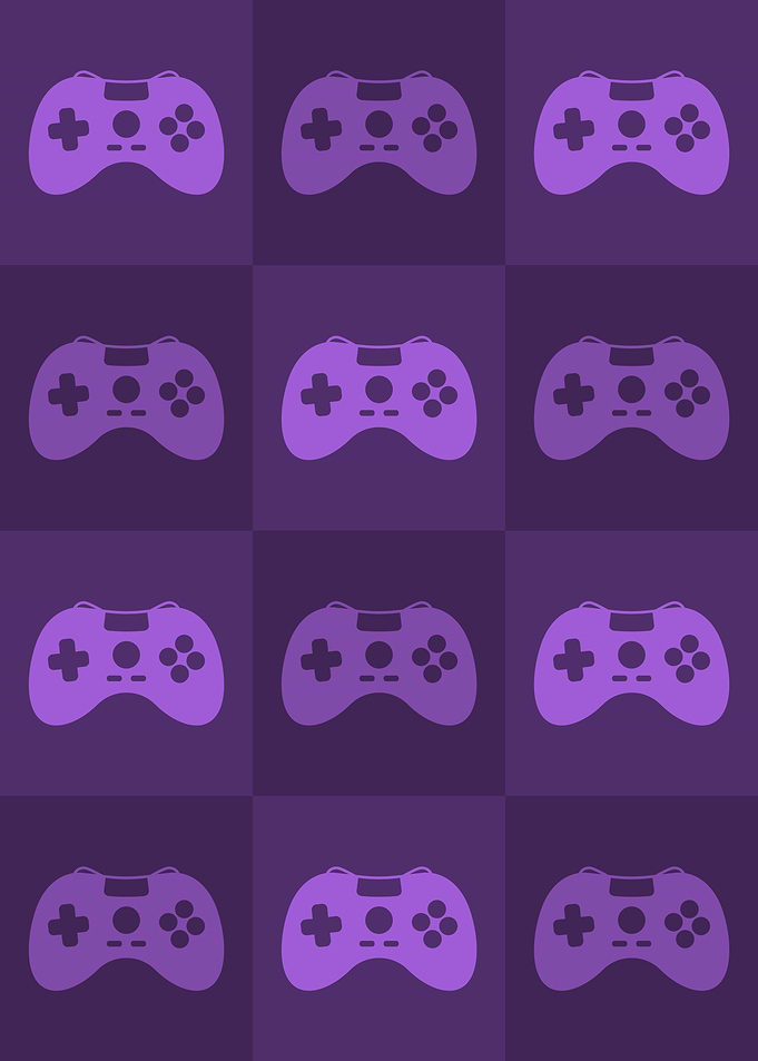 Gamer Controllers Purple