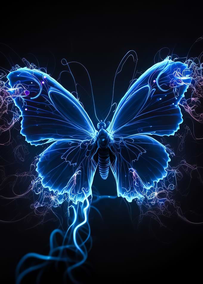 neon butterfly
