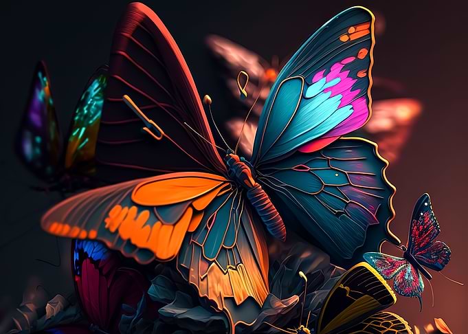 Tropics Of Blue Butterfly