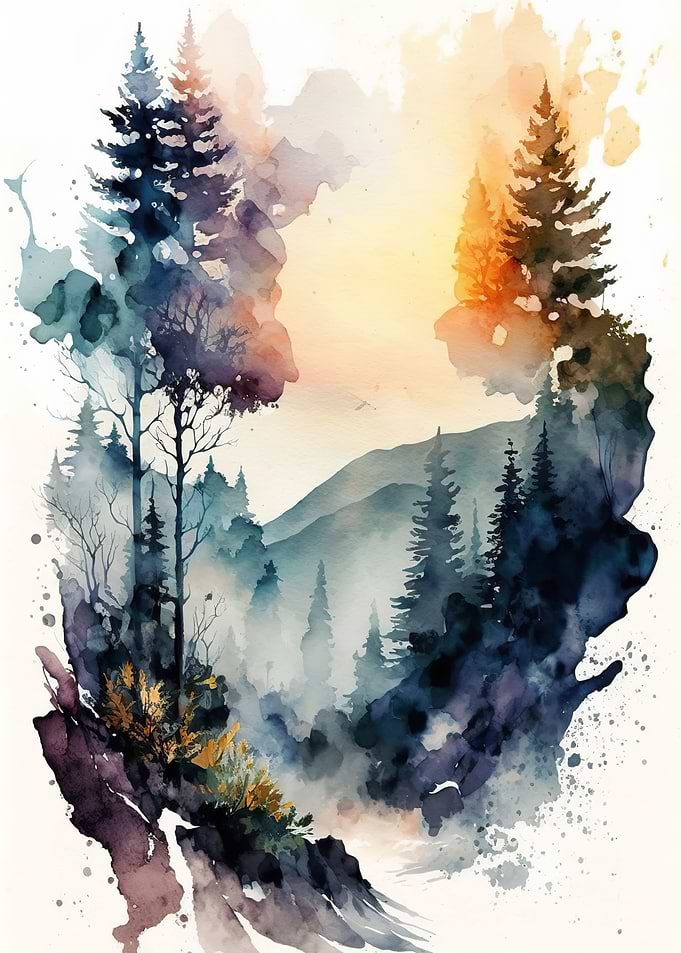 Watercolor nature 1