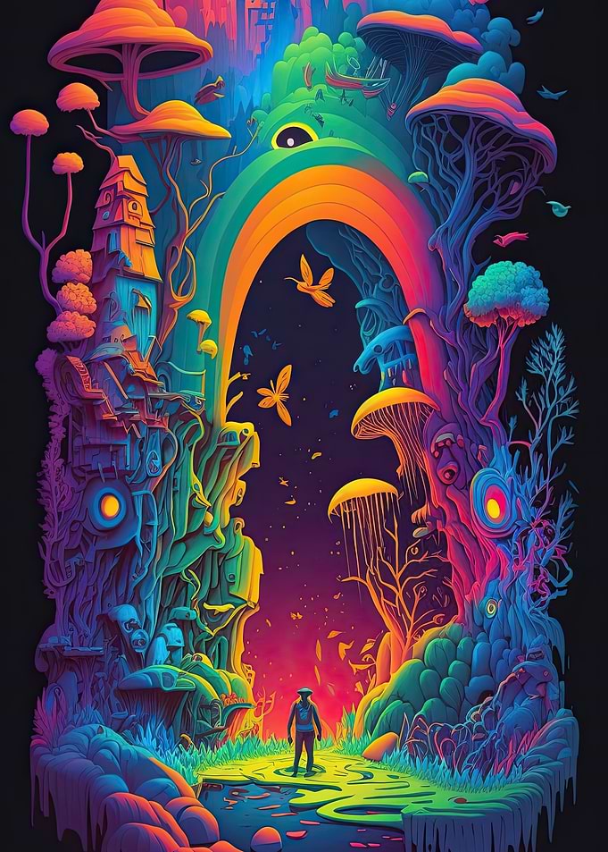 Man Dreaming AI Art