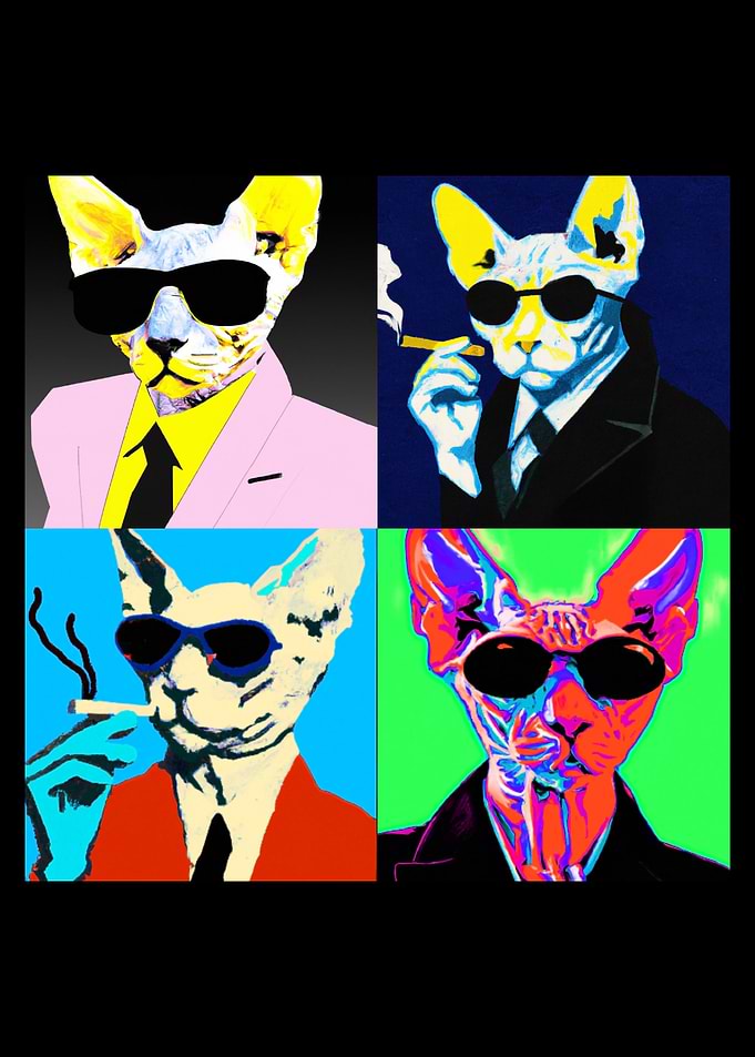 Sphynx Cat Pop Art