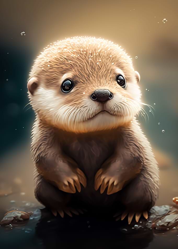 cute baby otter