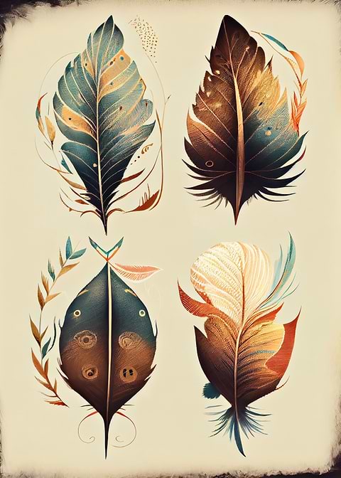 Delicate Aquatic Plumes — living room metal wall art