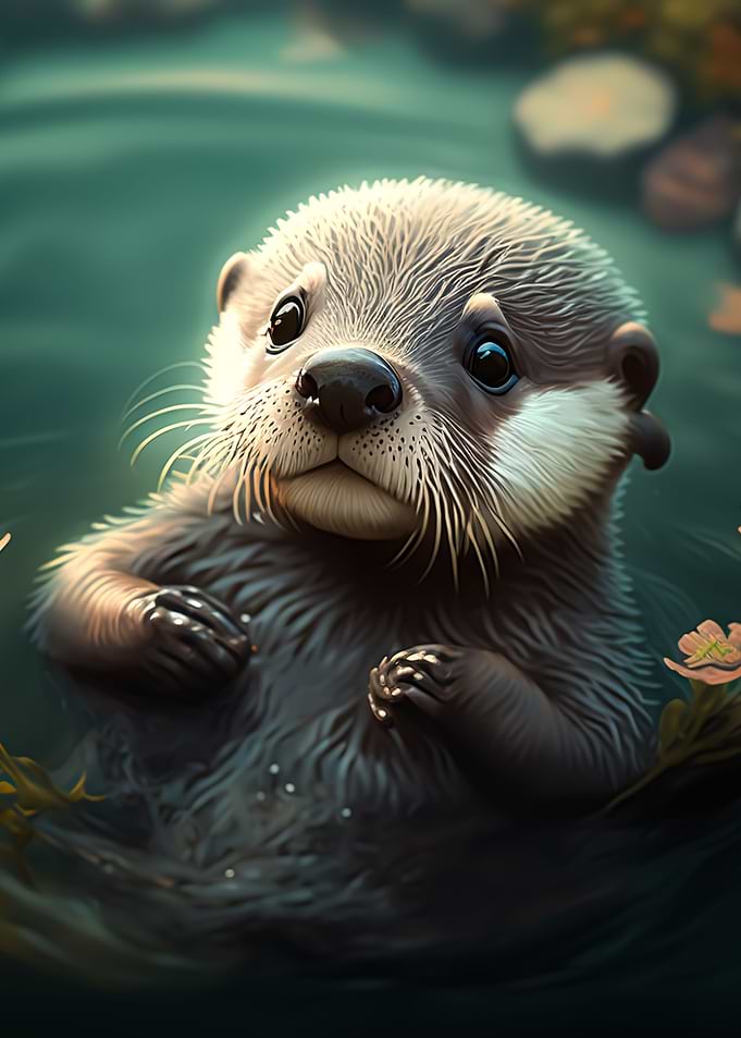 cute baby otter