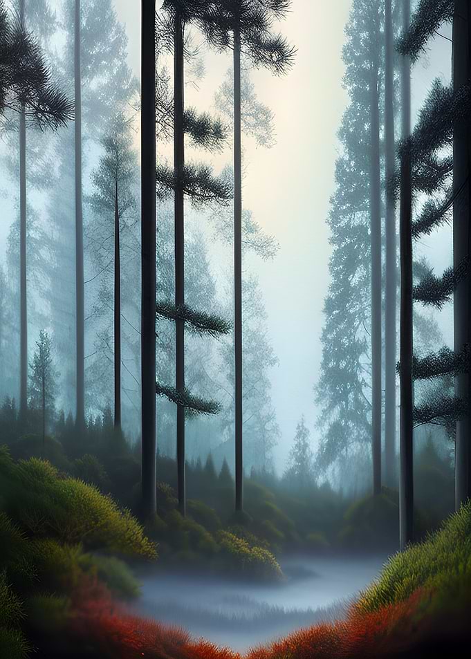 Foggy Forest Nature