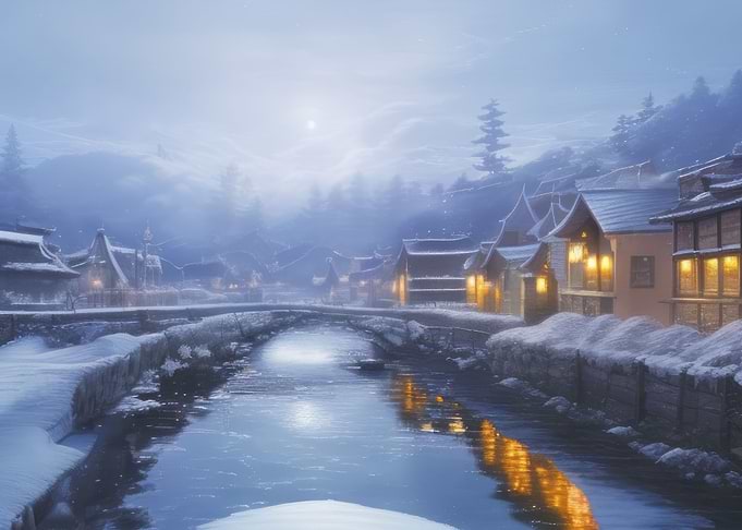 Anime Scenery of Village