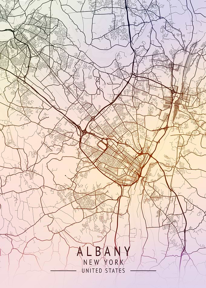 Albany New York City Map