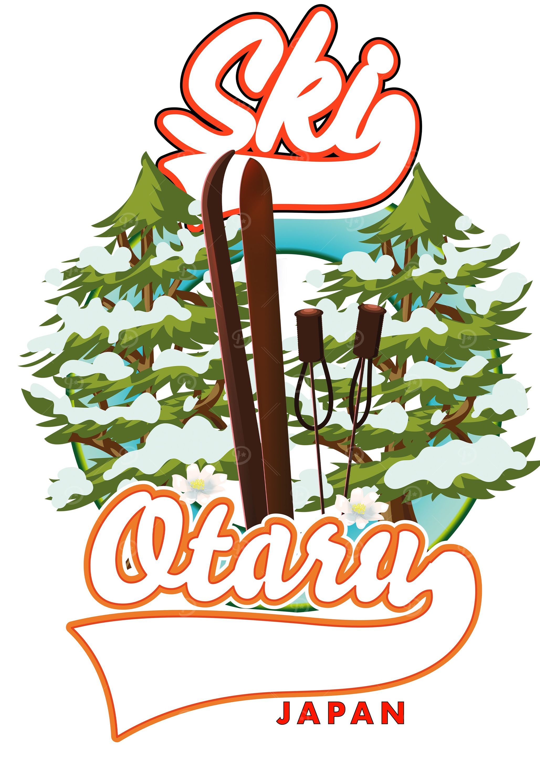 Otaru Japan vintage ski