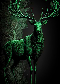 Deer Neon Glowing