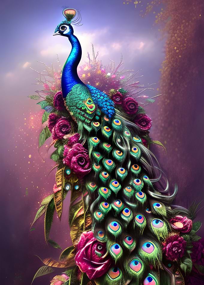 Beautiful peacock Bird