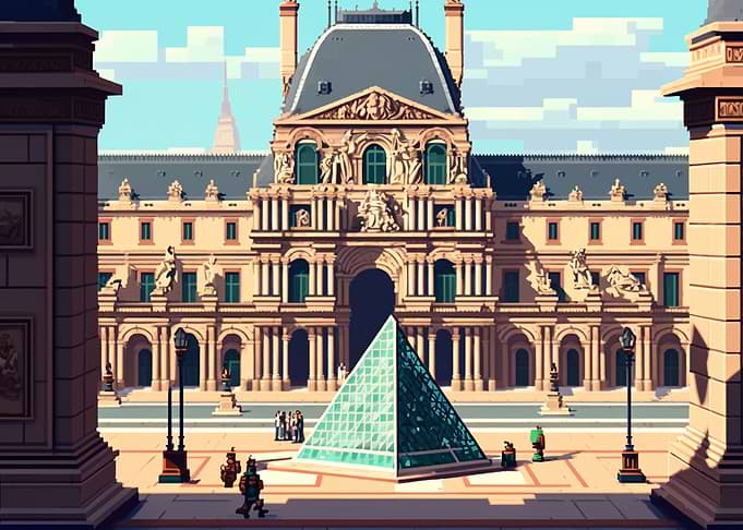 16bit The Louvre Museum