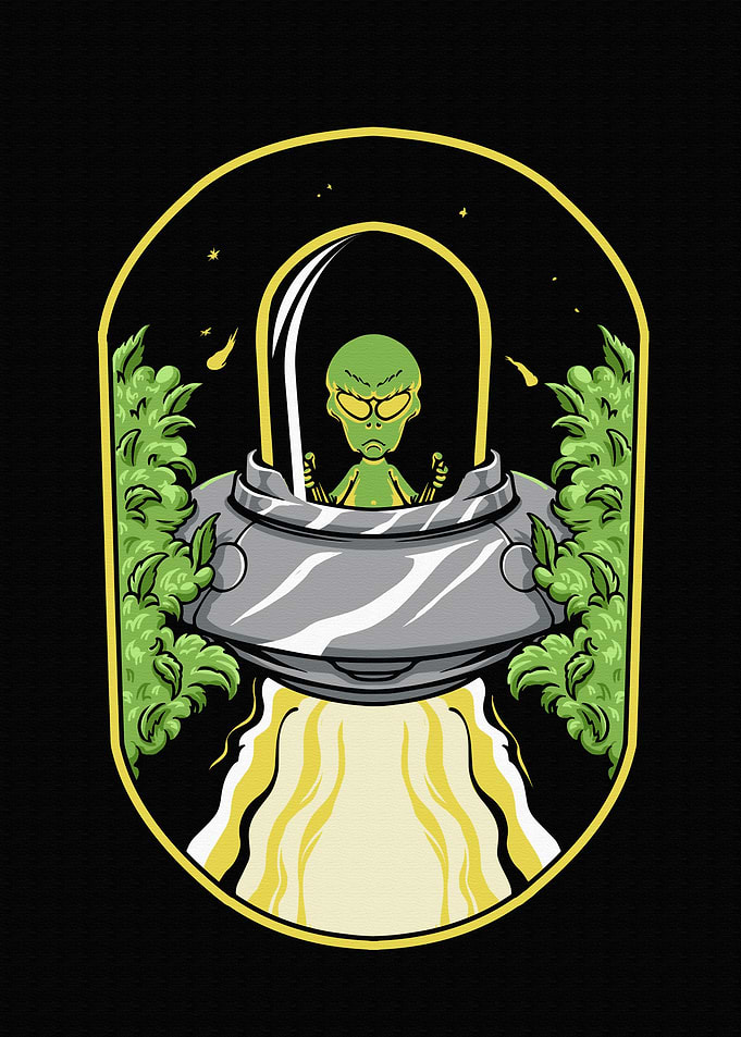 Alien fly ufo
