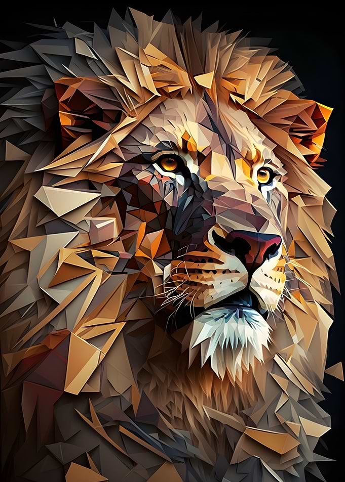 Pride Power Lion Cubism