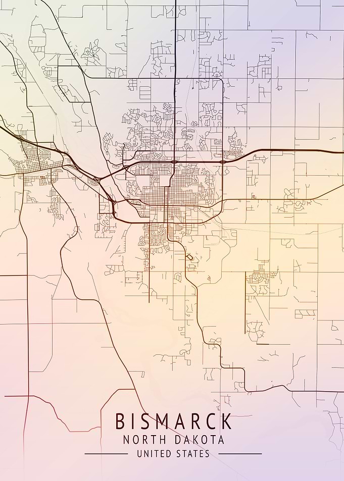 Bismarck USA City Map